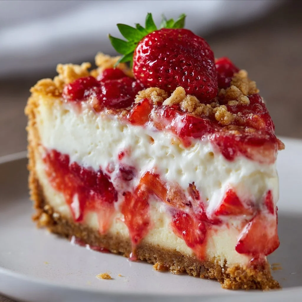 Strawberry Crunch Cheesecake 2 Strawberry Crunch Cheesecake