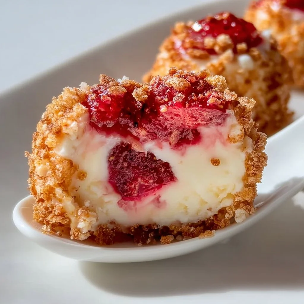Strawberry Crunch Cheesecake Bites 2 Strawberry Crunch Cheesecake Bites for Spring Desserts