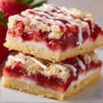 Strawberry Shortcake Bars 4 Delicious Strawberry Shortcake Bars with fresh strawberries and creamy topping
