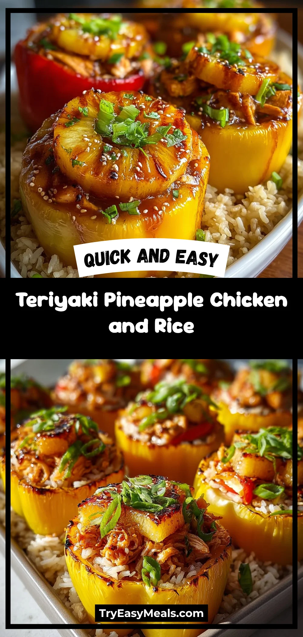 Teriyaki Pineapple Chicken and Rice 1 Teriyaki Pineapple Chicken and Rice
