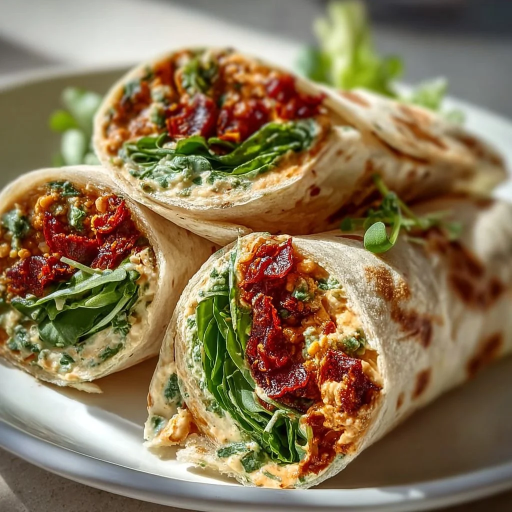 Vegan Creamy Sun-Dried Tomato Wraps 2 Vegan Creamy Sun-Dried Tomato Wraps