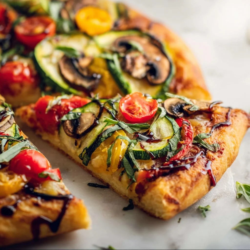 Vegan Earthy Vegetable Pizza 2 Vegan Earthy Vegetable Pizza