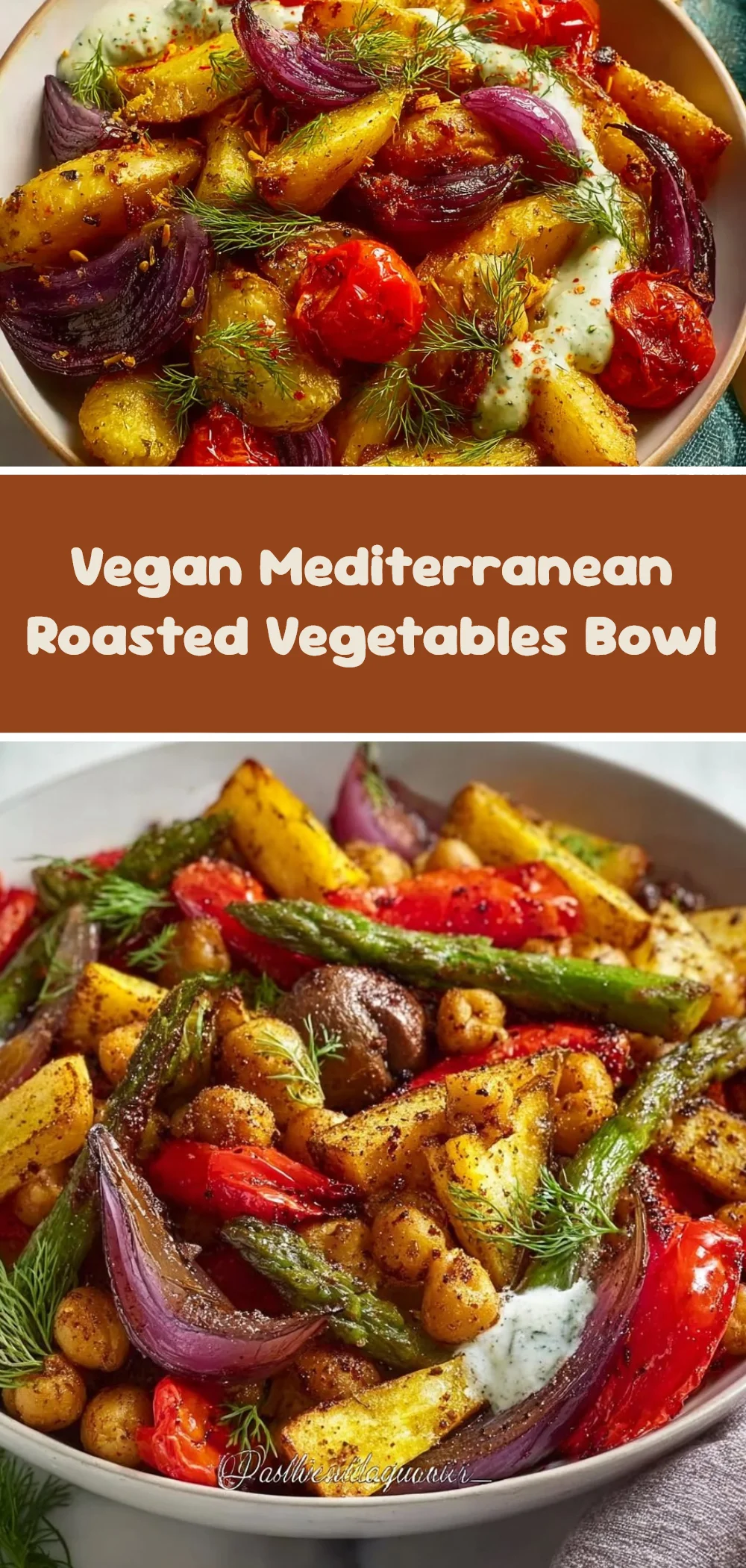Vegan Mediterranean Roasted Vegetables Bowl 1 Vegan Mediterranean Roasted Vegetables Bowl