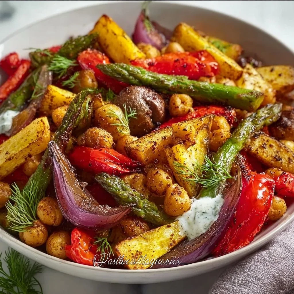 Vegan Mediterranean Roasted Vegetables Bowl 2 Vegan Mediterranean Roasted Vegetables Bowl