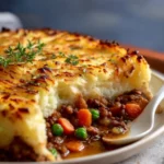Vegan Shepherd's Pie 3 Delicious vegan shepherd's pie with vegetables and mashed potatoes