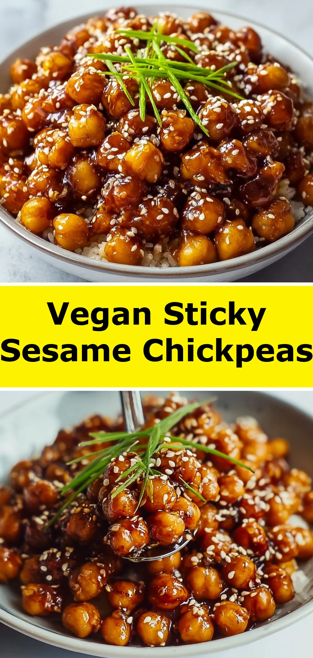 Vegan Sticky Sesame Chickpeas 1 Vegan Sticky Sesame Chickpeas