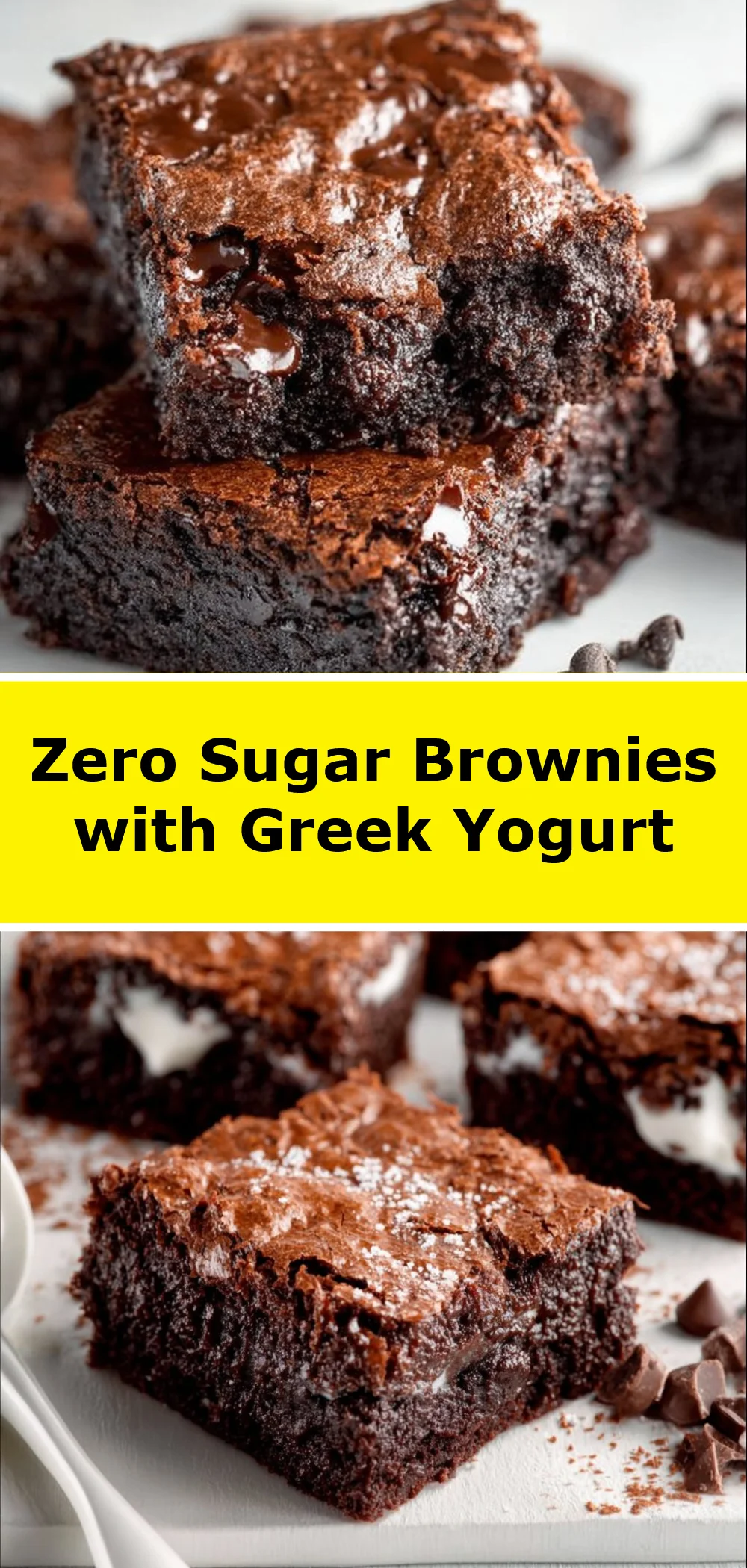 Zero Sugar Brownies with Greek Yogurt 1 Zero Sugar Brownies with Greek Yogurt