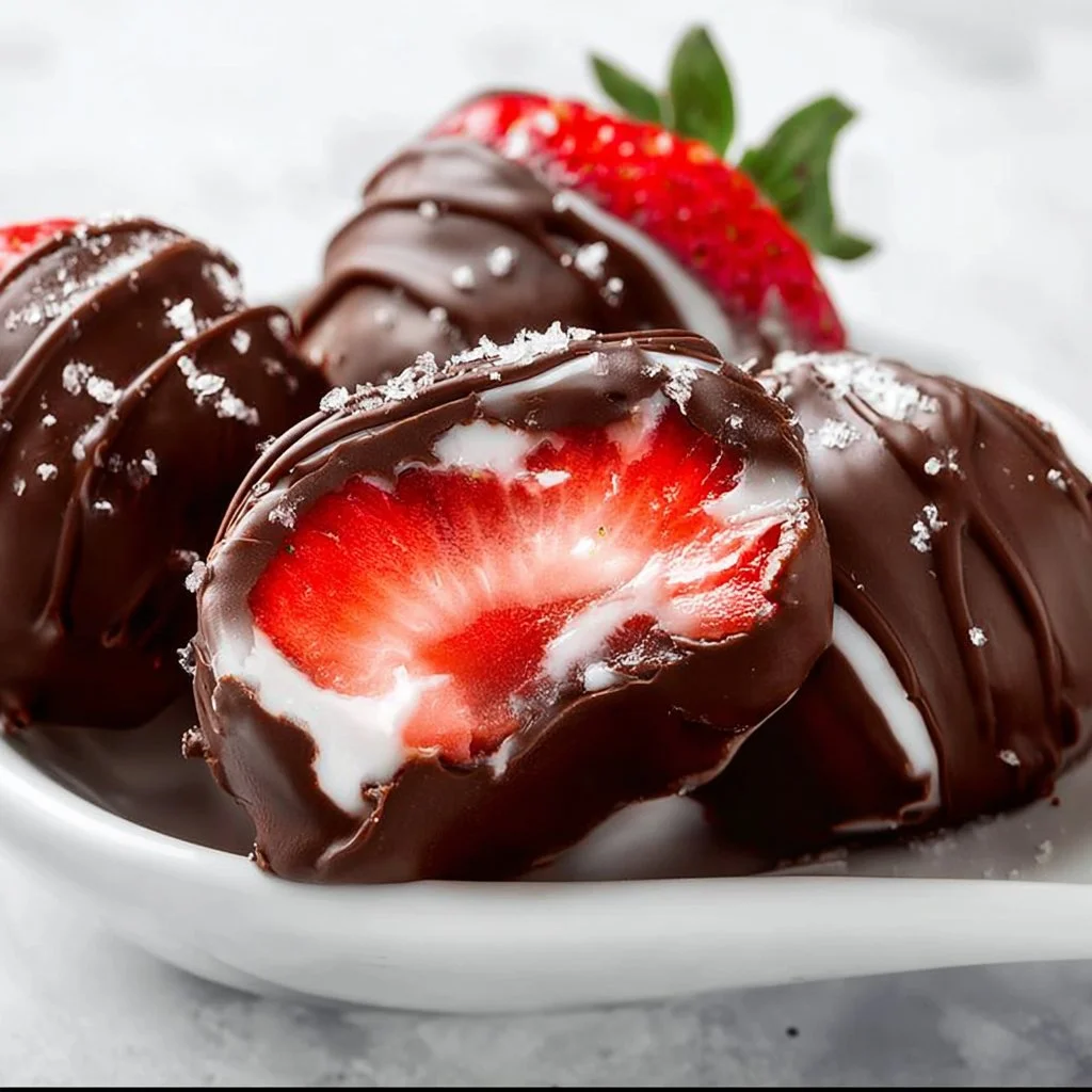 Chocolate Strawberry Frozen Yogurt Bites for a cool, healthy dessert