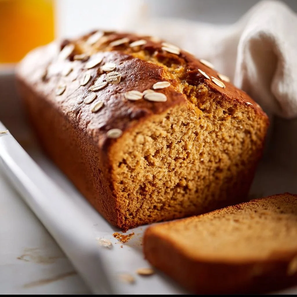Cozy honey-cinnamon oatmeal bread fresh out of the oven