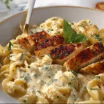 Creamy Chicken Garlic Parmesan Pasta 3 Delicious creamy chicken garlic parmesan pasta served in a bowl