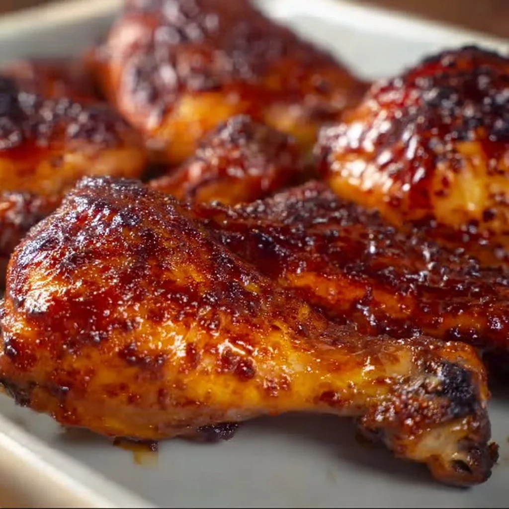 Delicious BBQ chicken served hot from the grill