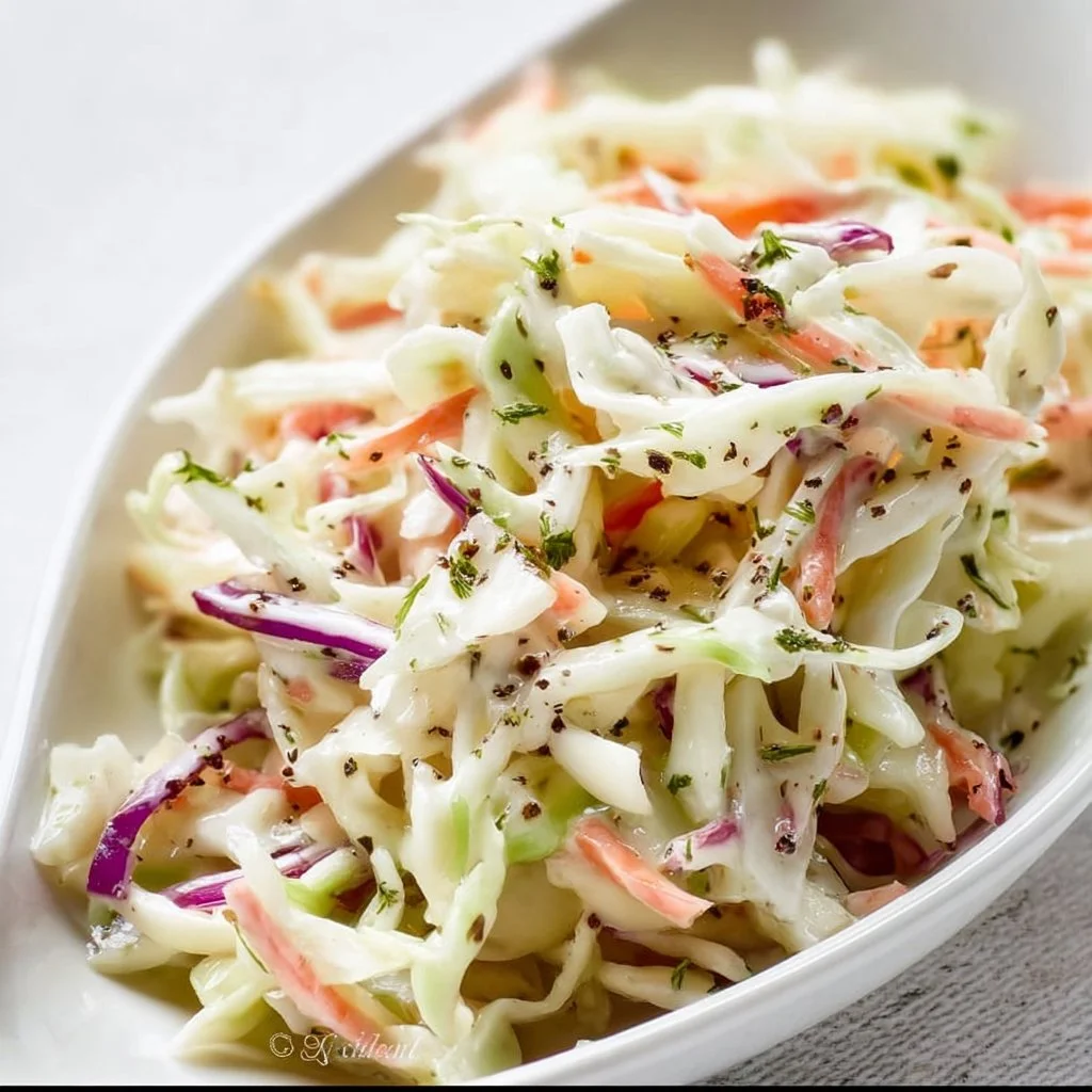 Bowl of easy apple coleslaw with fresh ingredients and vibrant colors.