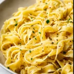 Delicious Garlic Butter Noodles served in a bowl