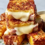 Hawaiian Roll Grilled Cheese 3 Hawaiian Roll Grilled Cheese with gooey cheese and sweet rolls on a plate