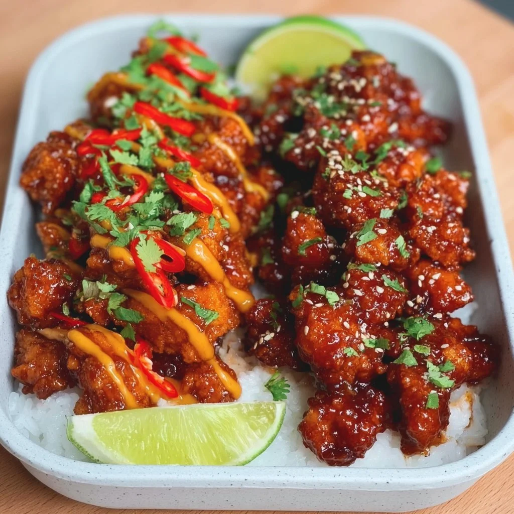 Grilled High Protein Honey Chilli Lime Chicken served with fresh lime wedges.