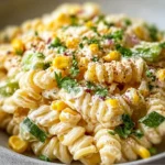 Mexican Street Corn Pasta Salad with vibrant ingredients and pasta