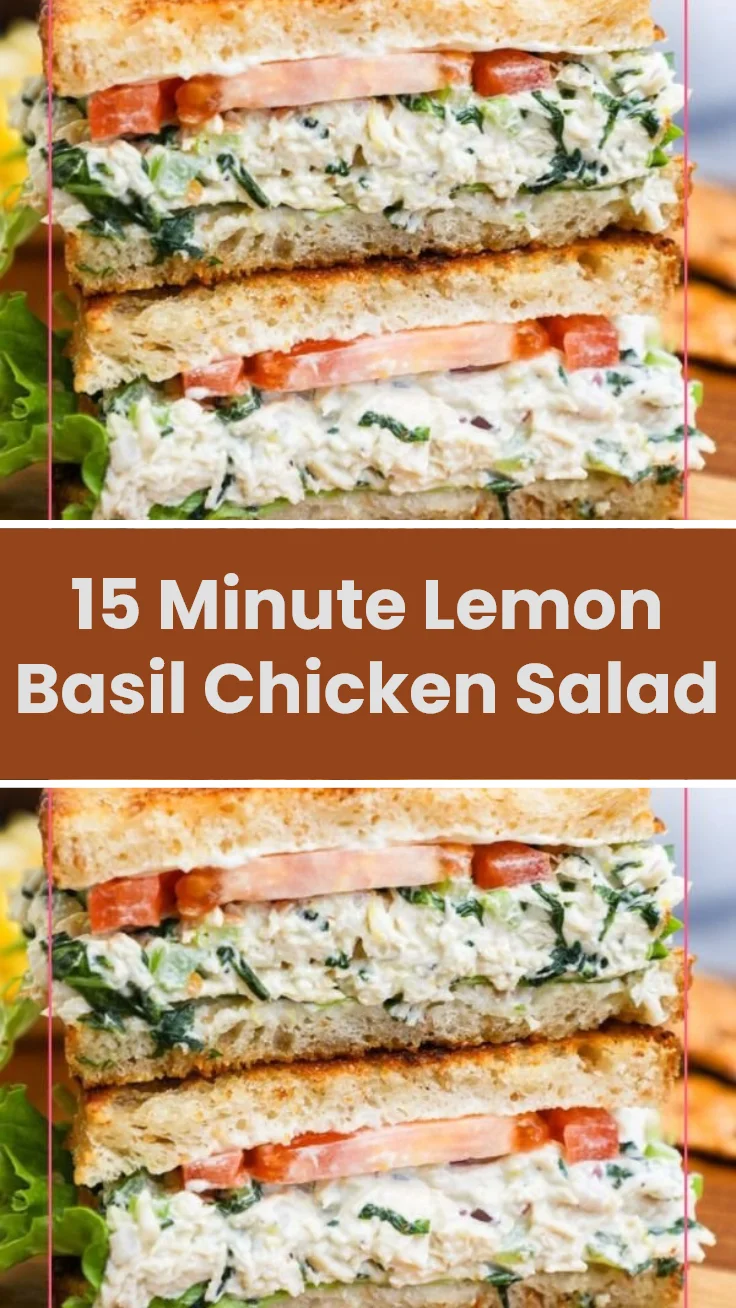 15 Minute Lemon Basil Chicken Salad