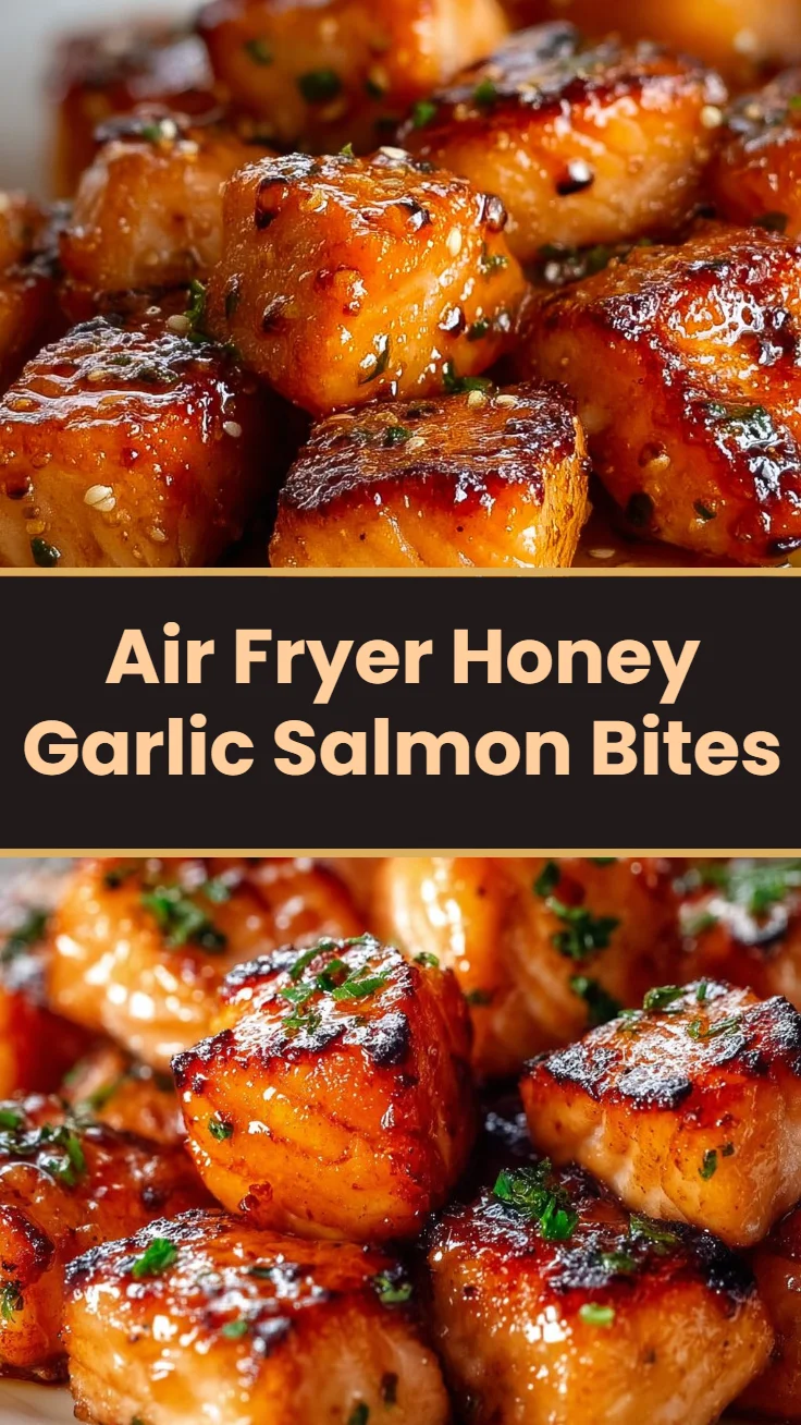 Air Fryer Honey Garlic Salmon Bites