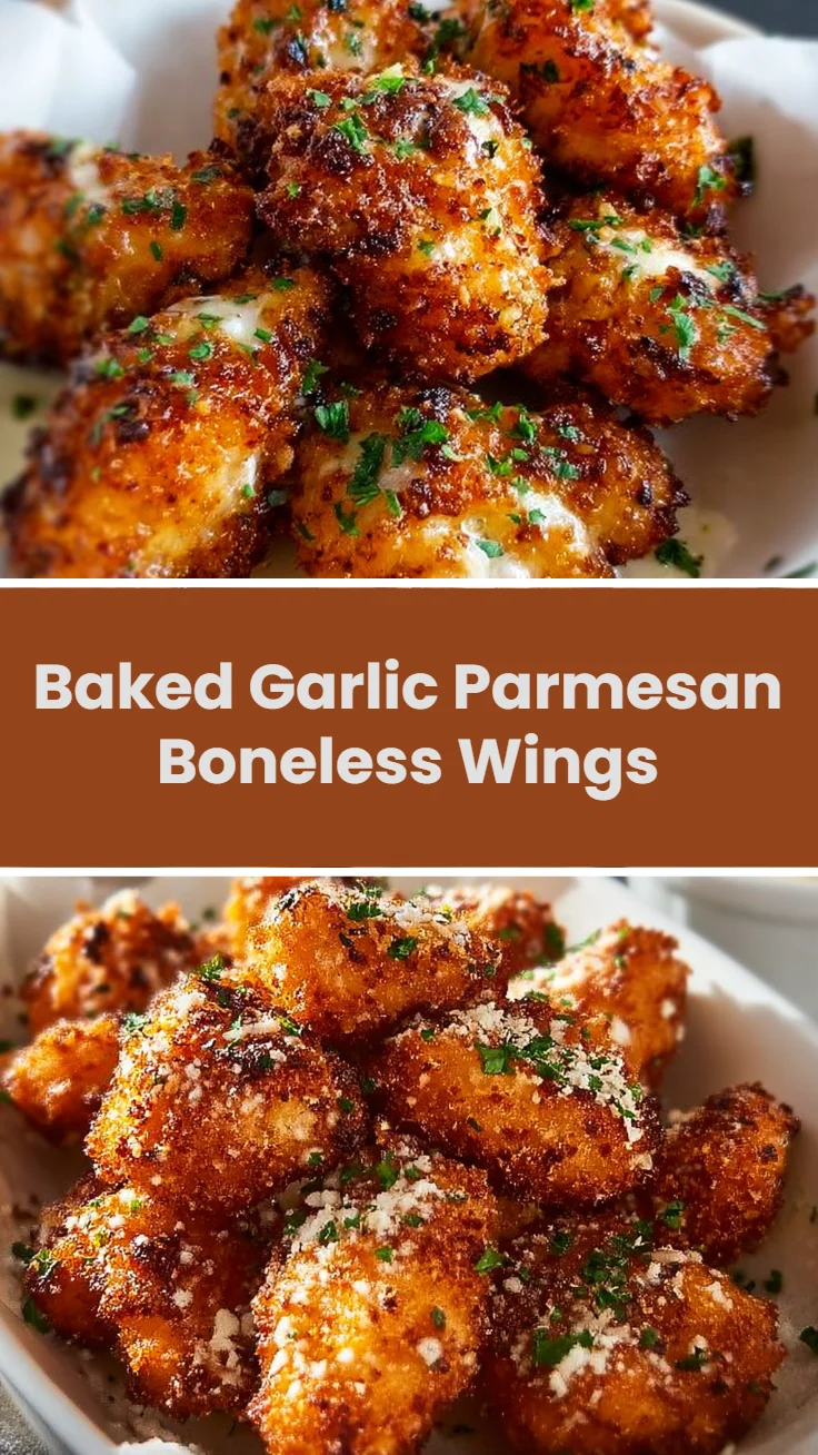 Baked Garlic Parmesan Boneless Wings