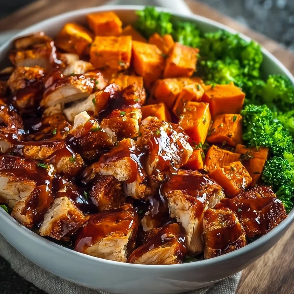BBQ Chicken Sweet Potato Bowls