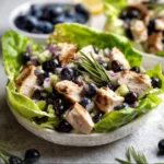 Blueberry Chicken Salad with Rosemary served in a bowl