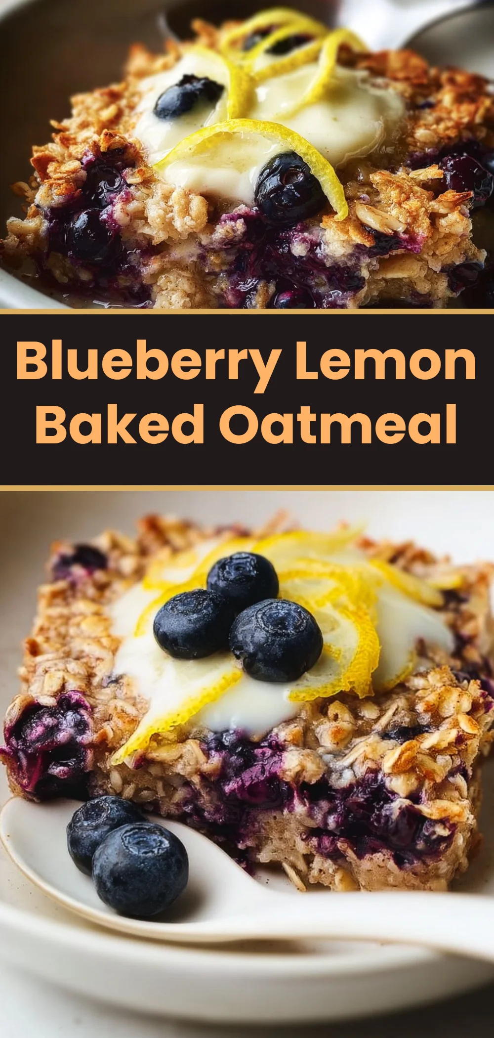 Blueberry Lemon Baked Oatmeal