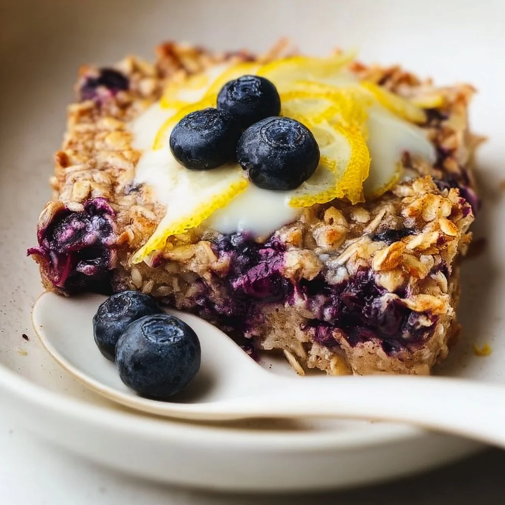 Blueberry Lemon Baked Oatmeal