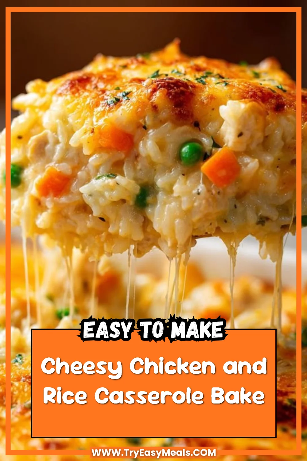Cheesy Chicken and Rice Casserole Bake
