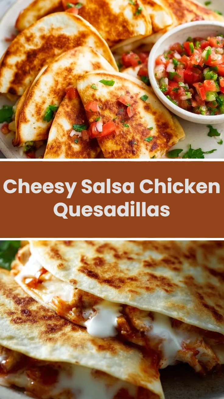Cheesy Salsa Chicken Quesadillas