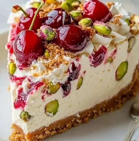 Cherry Pistachio Cheesecake