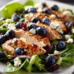 Fresh Chicken Blueberry Feta Salad with colorful ingredients for a nutritious dish.