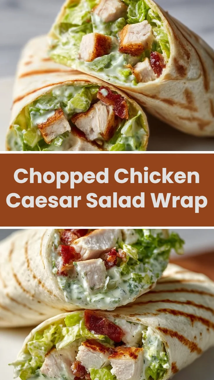 Chopped Chicken Caesar Salad Wrap