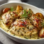 Creamy Herb Chicken dish with a rich, flavorful sauce and fresh herbs