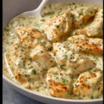 Delicious creamy ranch chicken served on a plate