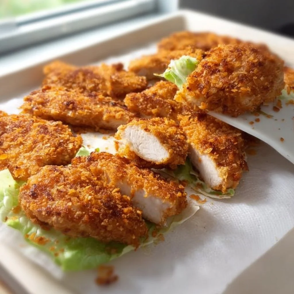 Crispy Chicken & Caesar Salad Wraps