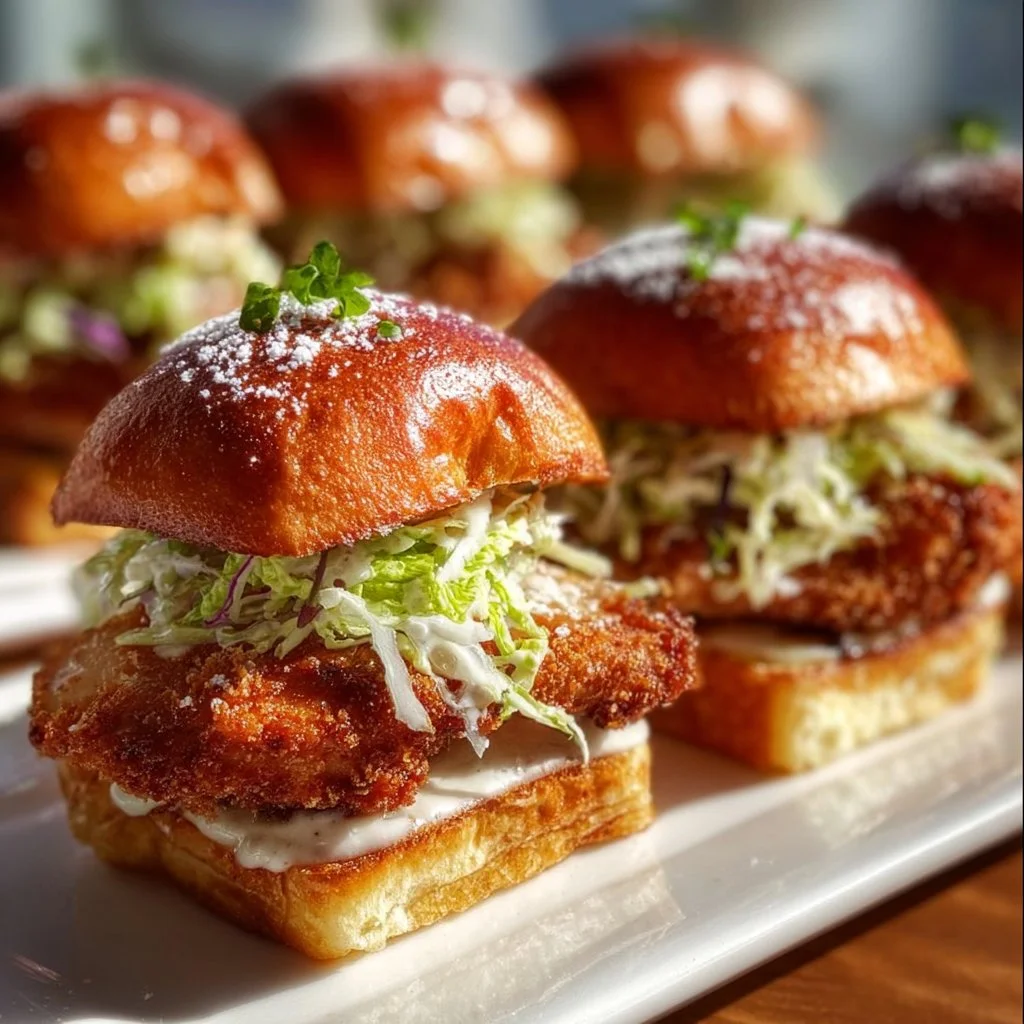 Crispy Chicken Caesar Sliders