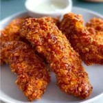 Crispy Hot Honey Chicken Tenders 3 Crispy hot honey chicken tenders served with dipping sauce