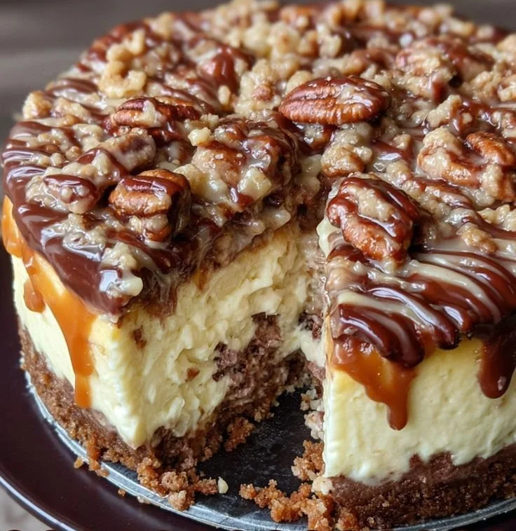 Decadent Turtle Fudge Cheesecake