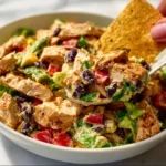 High-protein southwest chicken salad with fresh veggies and grilled chicken.