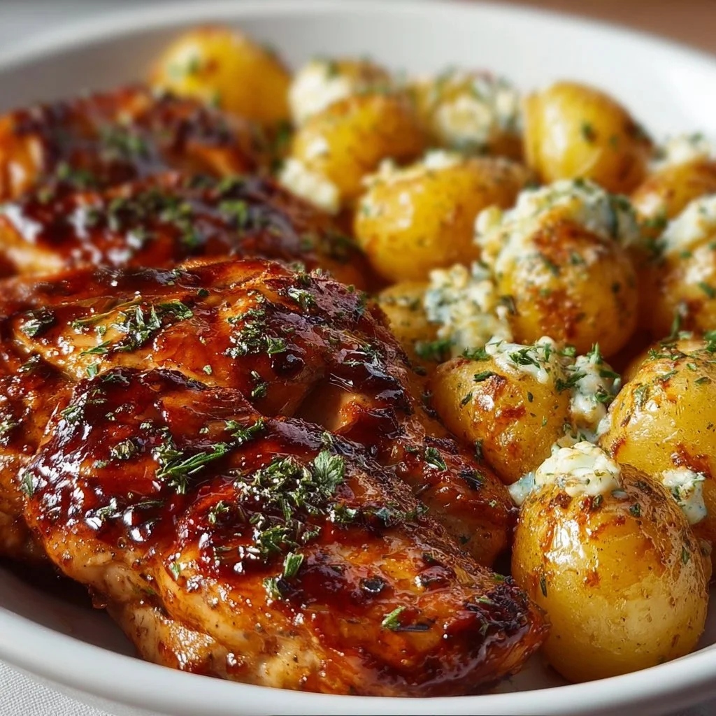 Delicious Honey BBQ Chicken with a sweet glaze and grilling marks.