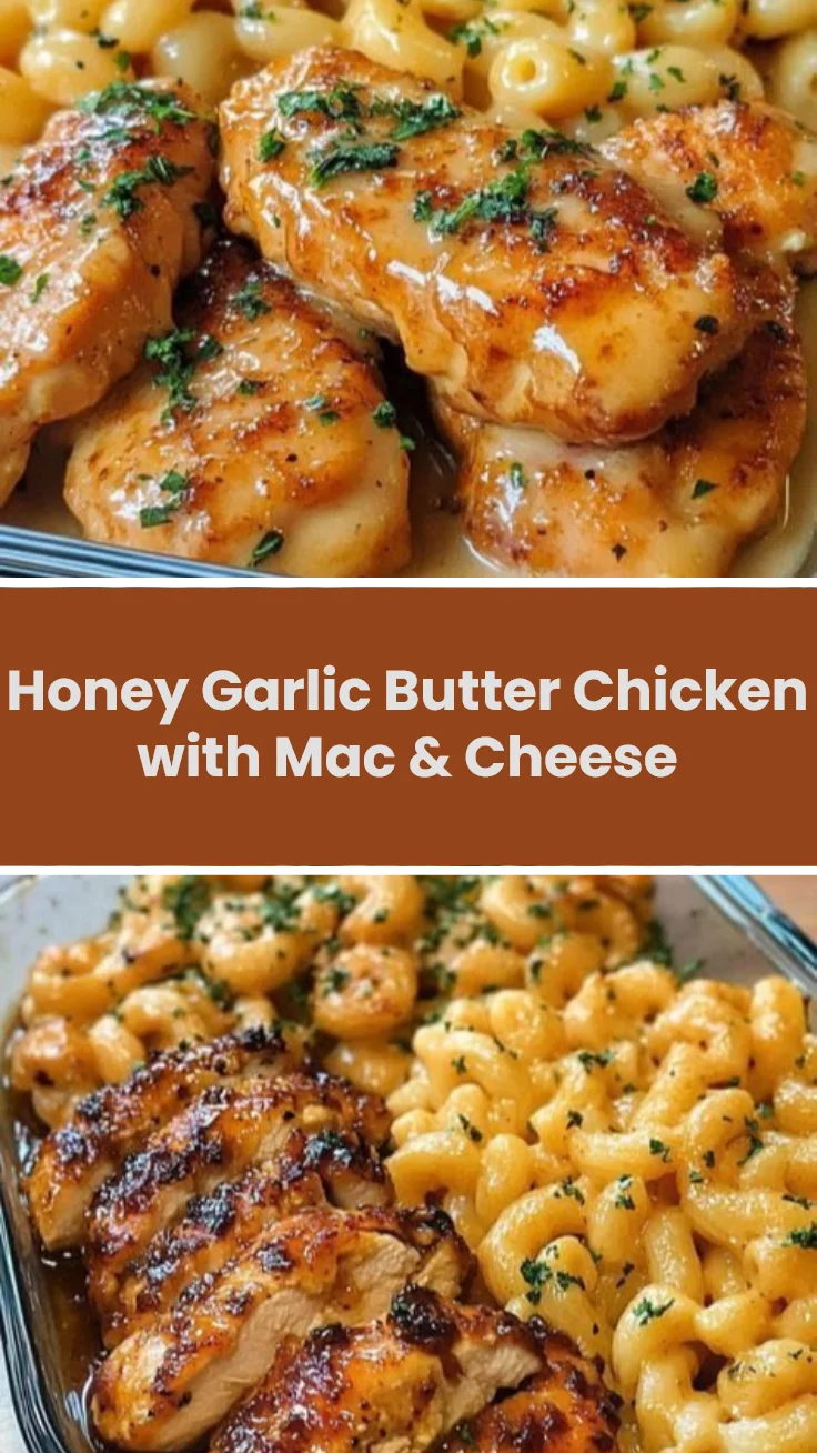 Honey Garlic Butter Chicken with Mac & Cheese