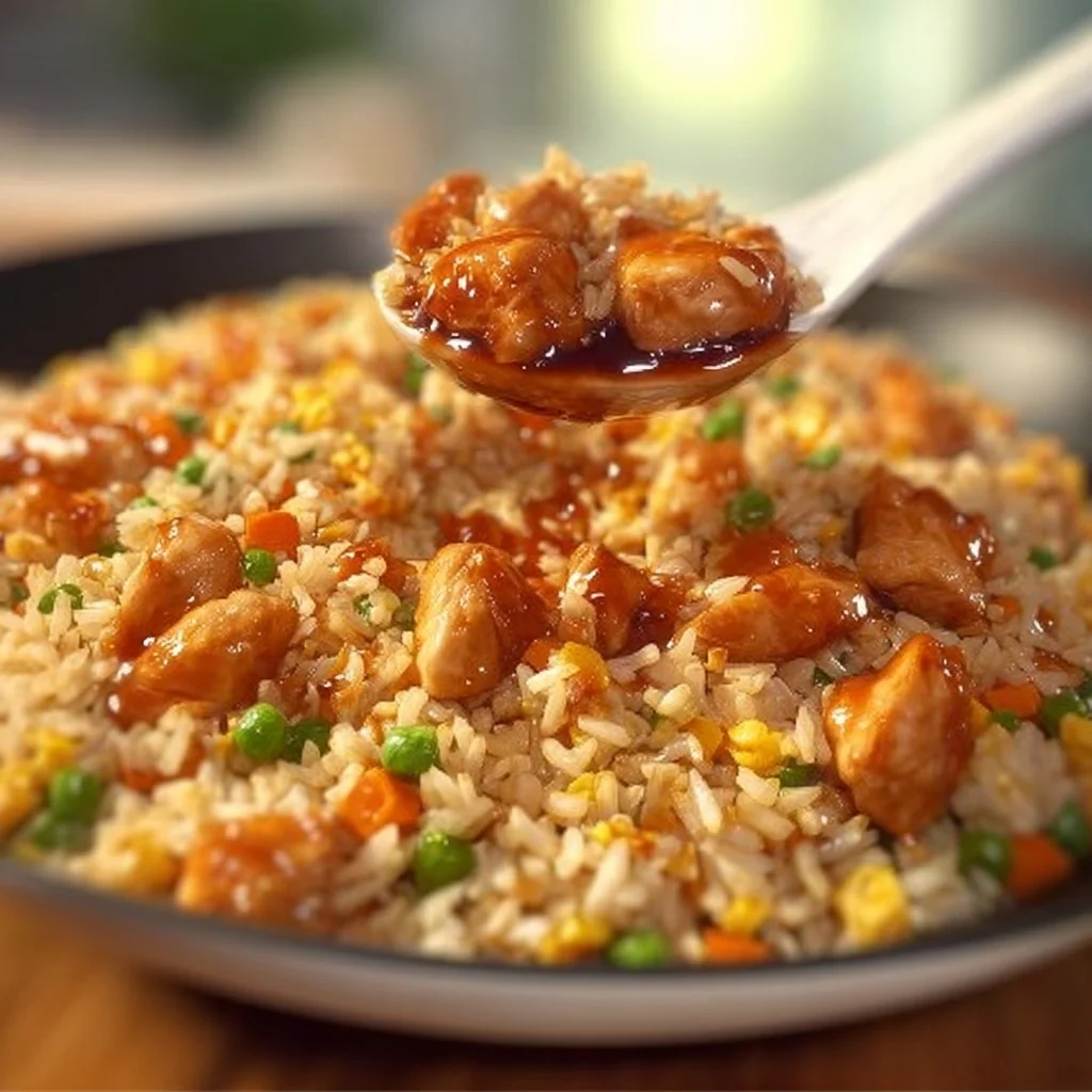 Honey Garlic Chicken Fried Rice