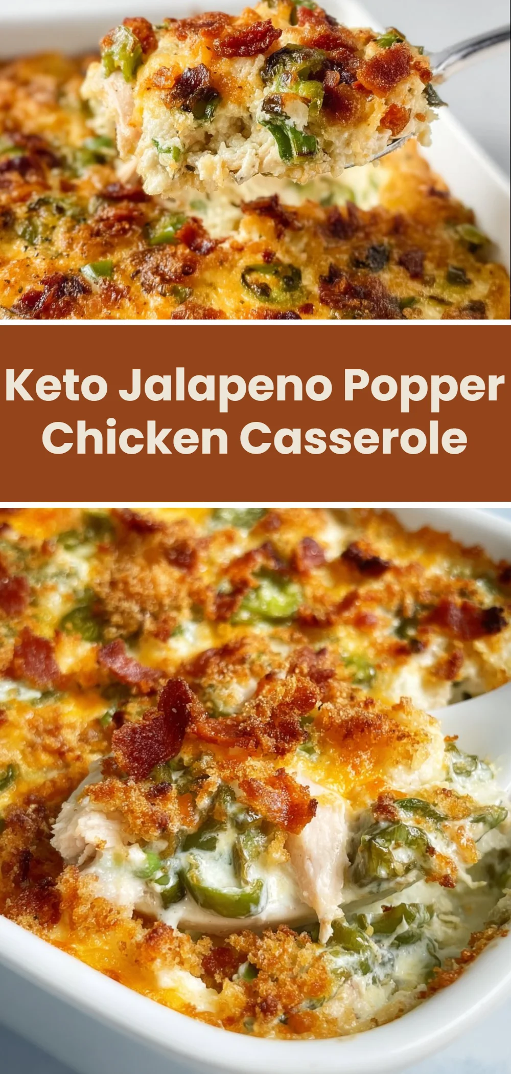 Keto Jalapeno Popper Chicken Casserole