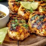 Key West Grilled Chicken 3 Delicious Key West grilled chicken served with vibrant garnishes