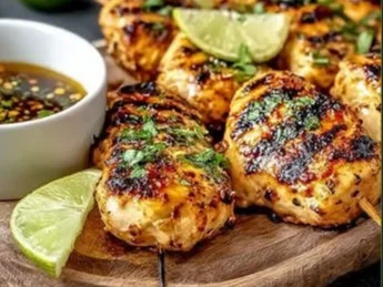 Delicious Key West grilled chicken served with vibrant garnishes