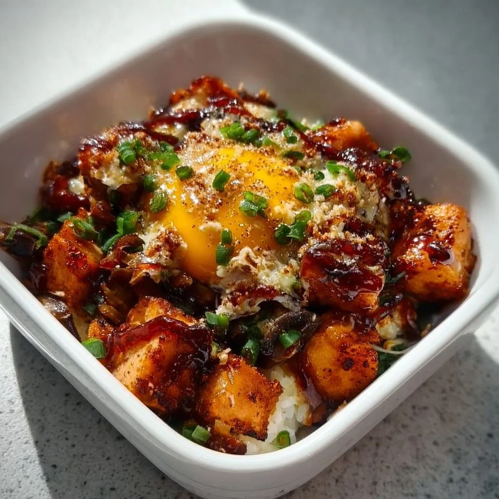 Delicious Lazy Girl Honey BBQ Bowls with tender chicken and fresh veggies.
