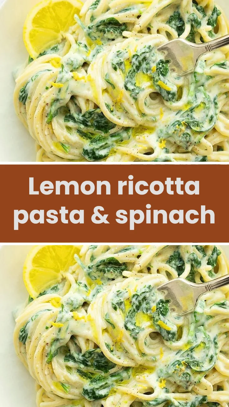 Lemon ricotta pasta & spinach