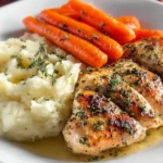 Garlic Herb Chicken with a side of mashed potatoes