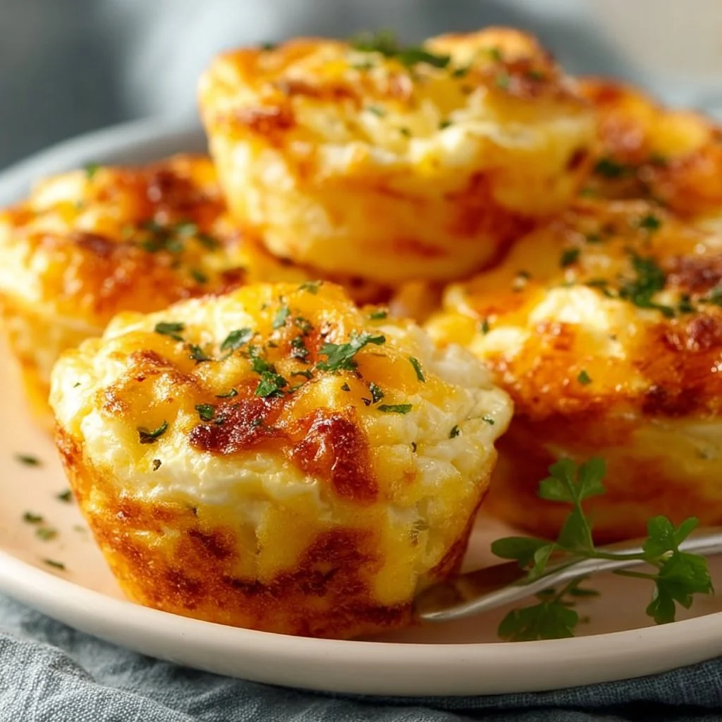 Muffin Tin Cottage Cheese Egg Bites fresh out of the oven, perfect for meal prep.