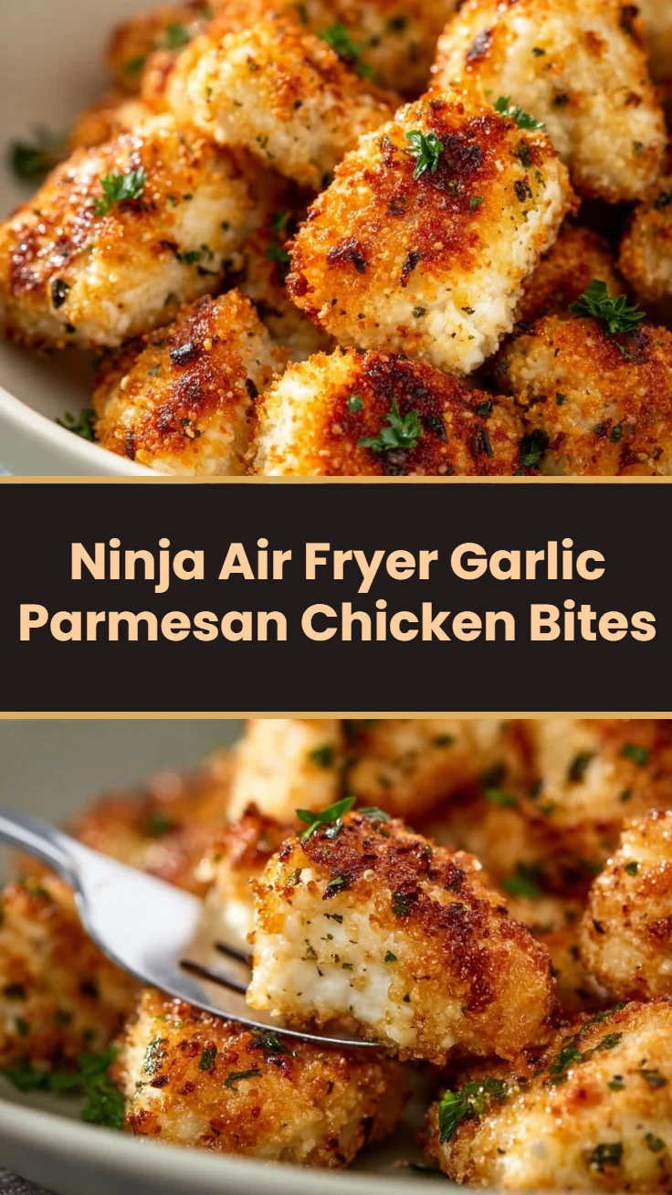 Ninja Air Fryer Garlic Parmesan Chicken Bites